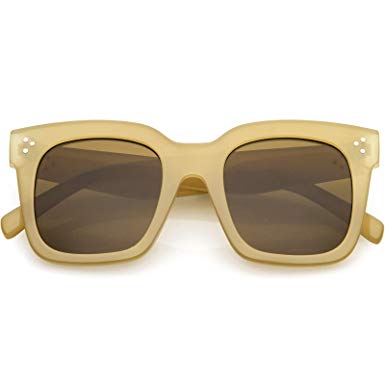 zeroUV - Retro Oversized Square Sunglasses for Women with Flat Lens 50mm