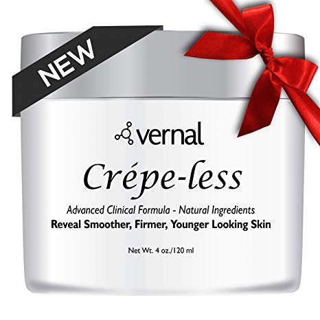 Crepe-less skin firming cream to repair crepey arms and neck. Best tightening cream to erase crepy skin on arms, neck and body. Best moisturizer to treat saggy, crepe skin. Made in USA
