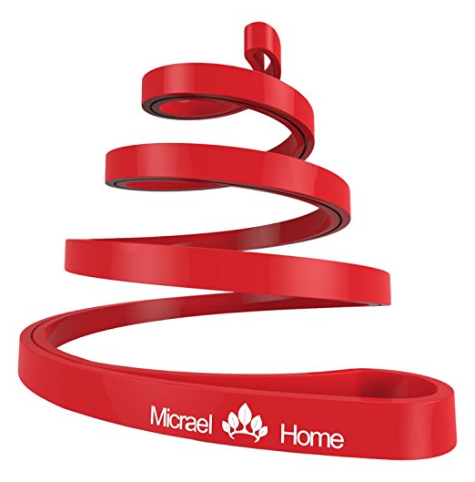 Micrael Home Heavy Duty Pull up Assist Band, Stretch Resistance Band for Powerlifting, assisted pull ups, chin ups, muscle ups, ring dips home gym or physical therapy bands - Four Colours