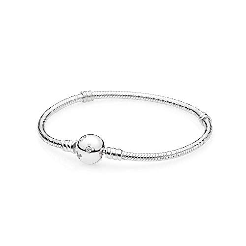 Pandora Disney, Mickey 925 Sterling Silver Bracelet, Clear CZ 590731CZ-21cm