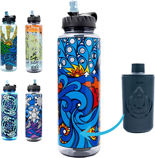 Epic Nalgene OG | Water Bottle with Filter | USA Made Bottle and Filter | Dishwasher Safe | Filtered Water Bottle | Travel Water Bottle | BPA Free Water Bottle | Removes 99.99% Tap Water Impurities (48 Ounce, American Rivers Special Edition)