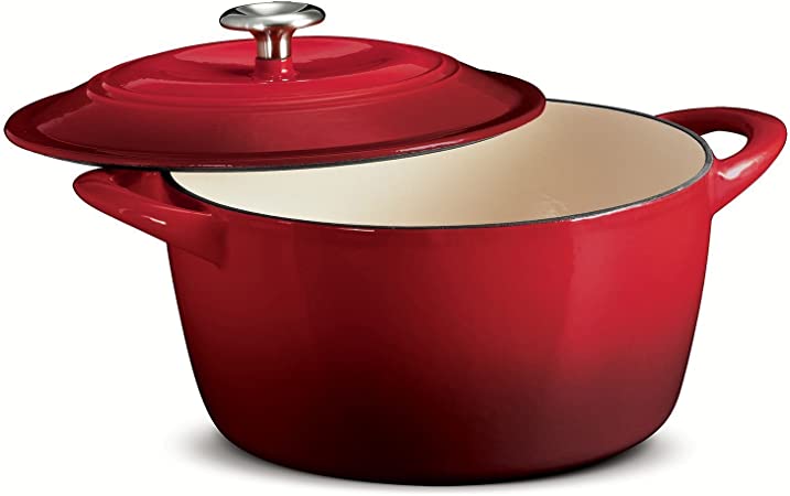 TRAMONTINA 6.5 Qt ROUND Dutch Oven OMBRE RED Enameled Cast Iron by Tramontina