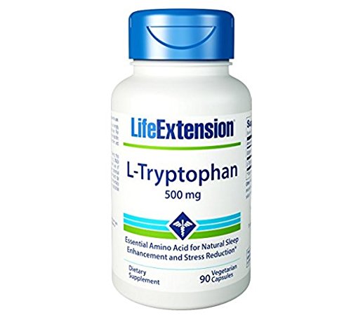 Life Extension L-Tryptophan 500 Mg, 90 vegetarian capsules