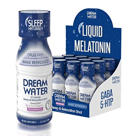 Dream Water Zero Calorie Natural Sleep Aid Drink - 74ml per Bottle - 12 Count