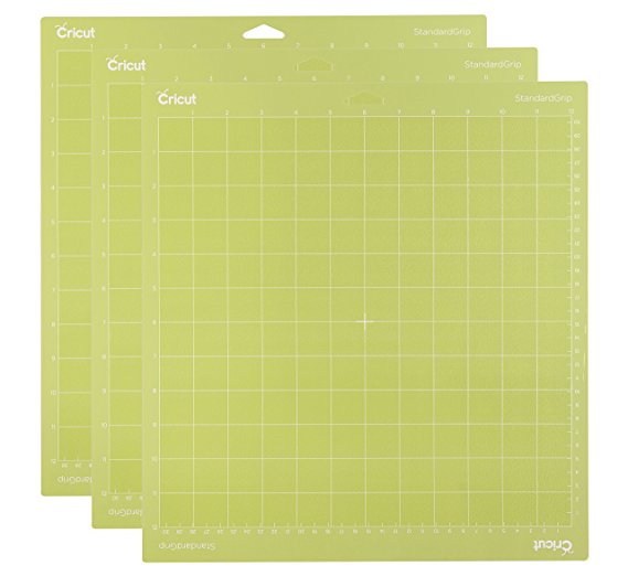 Cricut Standardgrip Cutting 12X12 3PACK Amz, 12"x12", 3 Mats, Green, 3 Piece