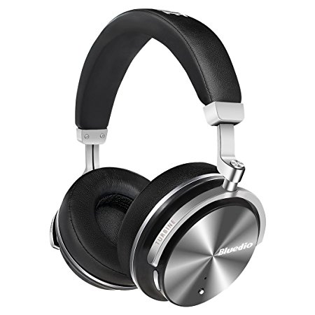 Active Noise Cancelling Headphones Wireless Bluetooth headphone Bluedio T4S (Turbine) Over-ear Swiveling Headset with Mic (Black)