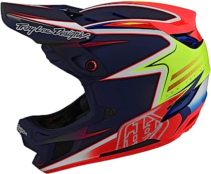 Troy Lee Designs D4 Carbon Full Face Mountain Bike Helmet for Max Ventilation Lightweight MIPS EPP EPS Racing Downhill DH BMX MTB - Adult Men Women