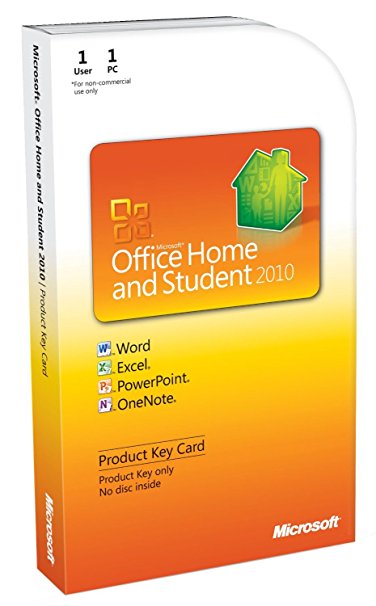 Microsoft Office Home & Student 2010 Product Key Card