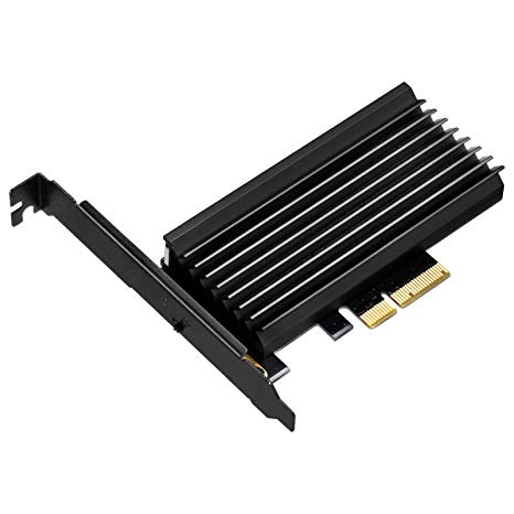 SilverStone Technology M.2 M Key PCIe NVMe Adapter to PCIe X4 with Integrated Heatsink SST-ECM24