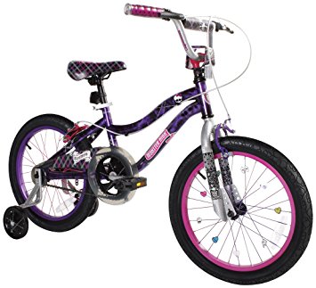 Monster High Girl's Bike, 18-Inch, Black/Purple/Pink
