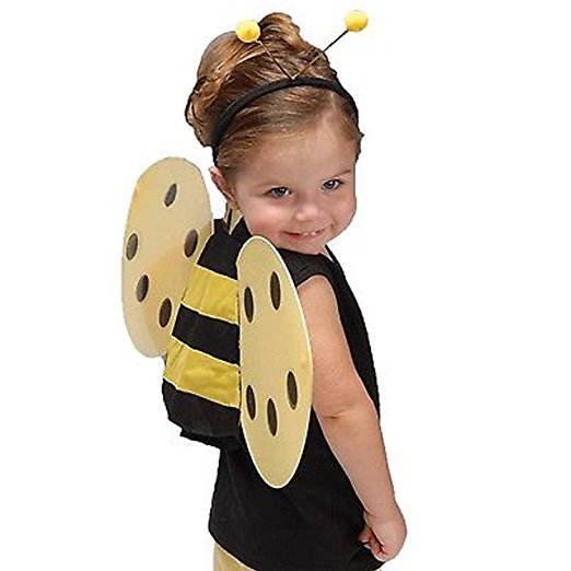 Child Size Honey Bee Wings and Antenna Costume Set