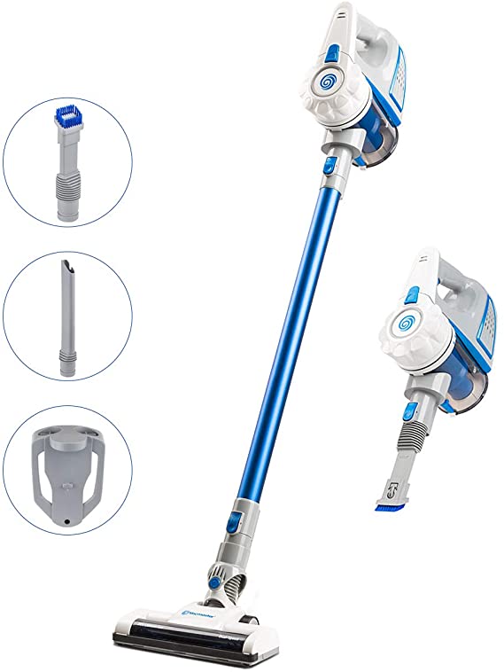 Vacmaster Cordless Vacuum Cleaner Stick Handheld Vacuum 2-in-1 Wall Mounted Power Suction Lightweight with Washable Filter for Cleaning Carpet, Hard Floor, Car and Pet Hair