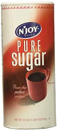 N'JOY Pure Cane Sugar,  22 oz. Canisters (Pack of 8)