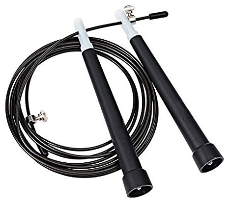 Best Speed Cable Wire Crossfit Jump Rope for Cardio, Endurance Training ,Rogue Rx Workout and Daily Exercise for Adult Men & Women, Children, Athletes - Adjustable Length ,Long Handles.