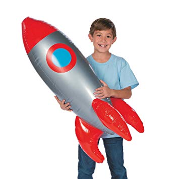 Fun Express - God's Galaxy Vbs Large Inflate Rocket - Toys - Inflates - Inflatable Characters - 1 Piece