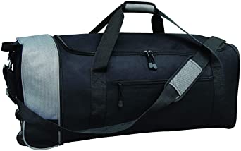 Travelers Club 30" Xpedition Rolling Travel Duffel Bag, Black/Red, Inch