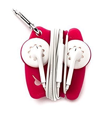 Grapperz Earbud Holder / Protector / Cord Wrapper - Pink