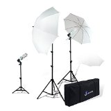 Julius Studio Photography Studio Video Portrait Umbrella Continuous Bulb Triple Lighting Kit JSAG1