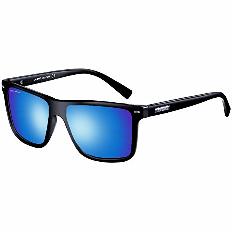 UV-BANS Polarized Sunglasses for Men Women,Retro Wayfarer Style,TAC UV400 Protection