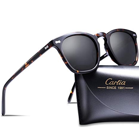 Carfia Keyhole Retro Polarized Sunglasses for Women Driving Glasses 100% UV400 Protection