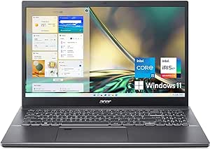 Acer Aspire 5 A515-57-55BX Slim Laptop | 15.6" Full HD IPS Display | Intel Core i5-12450H | 8GB DDR4 | 512GB PCIe Gen4 SSD | 802.11ax Wi-Fi 6 | Thunderbolt 4 | Fingerprint Reader | Windows 11 Home