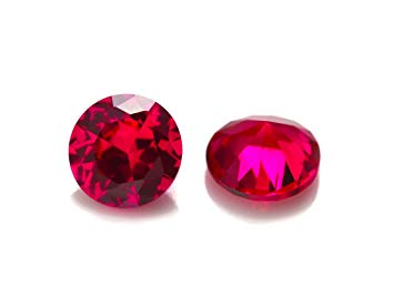 Alone Moon 250pcs loose ruby synthetic Red corundum gemstones round diamond cut perfect replacement for jewelry making (3mm, Ruby)