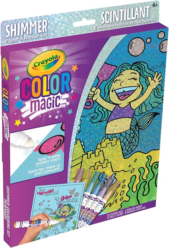 Crayola COL.Magic,Shimmer Mermaids,BND, Holiday Toys, Gift for Boys and Girls, Kids, Stocking, Arts and Crafts, Gifting