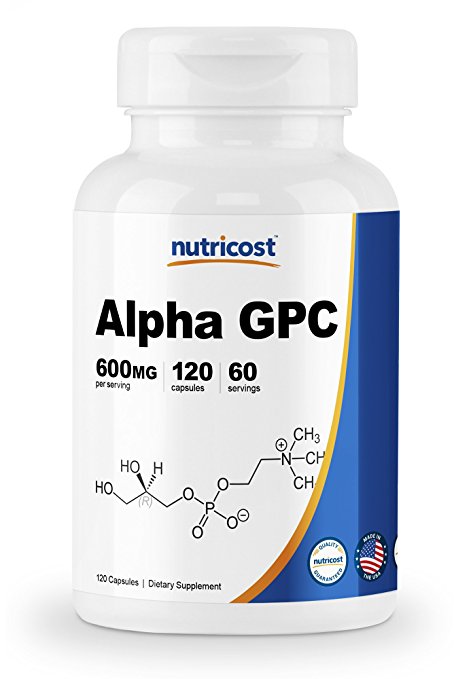 Nutricost Alpha GPC 300mg, 120 Veggie Capsules - Non-GMO and Gluten Free, 600mg per Serving