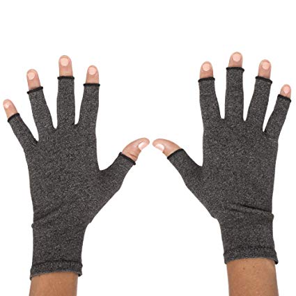 ZenToes Arthritis Compression Gloves - Pain Relief for Rheumatoid & Osteoarthritis Treatment - Fingerless Gloves for Everyday Wear - 1 Pair (Medium)