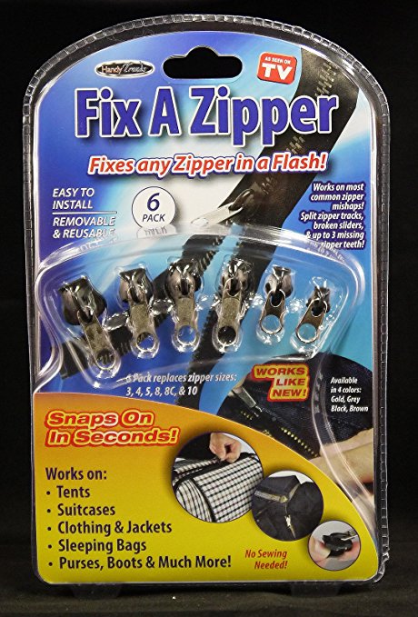 Fix A Zipper 6 Pack - Black - As Seen On TV