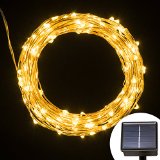 Kohree Solar Powered Christmas Party String LightsWaterproof Copper Wire Light For Seasonal Decorative ChristmasWeddingParty 66ft 200 LEDs