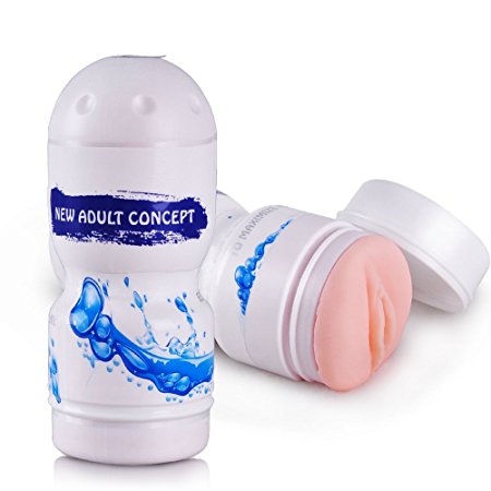 CANWIN Masturbator cup for men with lifelike vagina walls made of TPE for male masturbation. (6.3 Inch X 2.56 Inch)