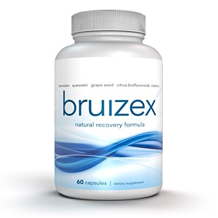 BRUIZEX - Effective Relief For Skin Bruising; Natural Extra Strength Anti-Inflammatory Non-Gmo Supplement. BROMELAIN 2400 GDU, 500 MG AND QUERCETIN 500MG COMPLEX, 60 Veggie Caps