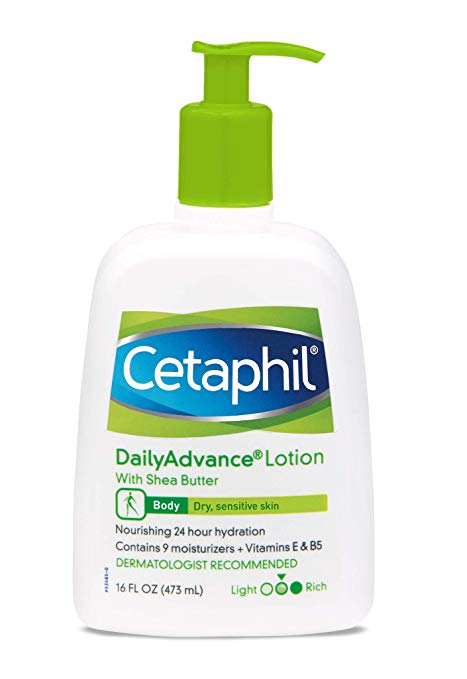 Cetaphil Daily Advance Ultra Hydrating Lotion For Dry/sensitive Skin, Fragrance Free, 16 Fluid Ounce (Pack of 2)