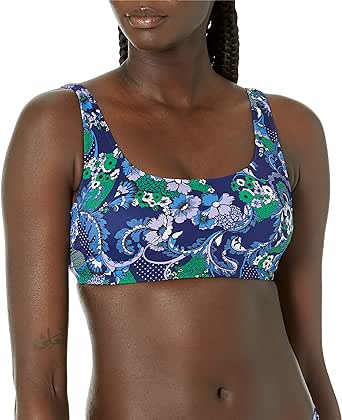 Amazon Essentials Women's Scoop Neck Swim Crop Top