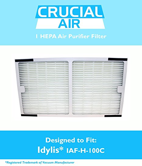 Idylis HEPA Air Purifier Filter; Fits Idylis Air Purifiers IAP-10-200, IAP-10-280; Model # IAF-H-100C; Designed & Engineered by Crucial Air