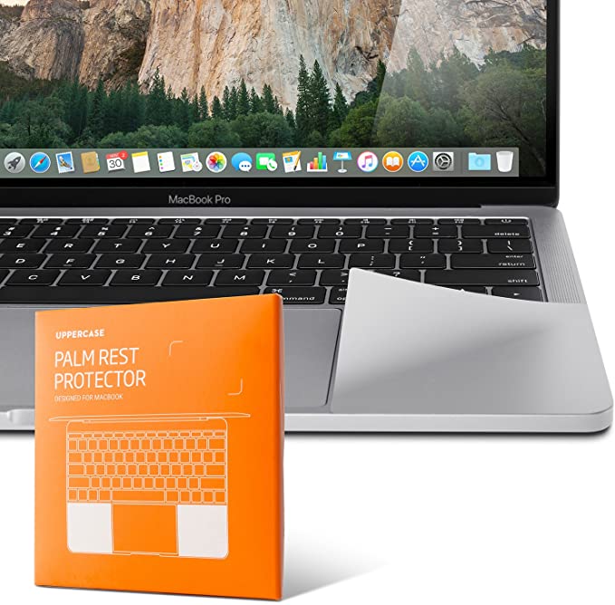UPPERCASE Premium Palm Rest Protector Skin Cover Set for MacBook Pro 16" Silver (2019 MacBook Pro 16 with Apple Model Number: A2141)