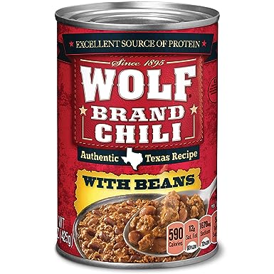 Wolf Brand Chili with Beans, Packed with Protein, 15 oz