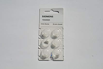 Siemens Click Dome 8 mm Closed For RIC Hearing Aids - 6 Domes Each by Estwarkim