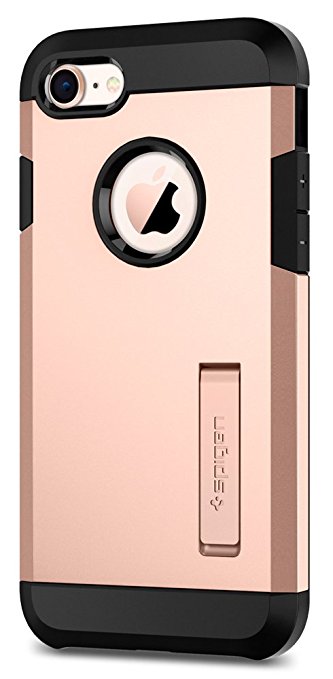 Spigen Tough Armor [2nd Generation] iPhone 8 Case / iPhone 7 Case with Kickstand and Heavy Duty Protection and Air Cushion Technology for Apple iPhone 8 (2017) / iPhone 7 (2016) - Blush Gold