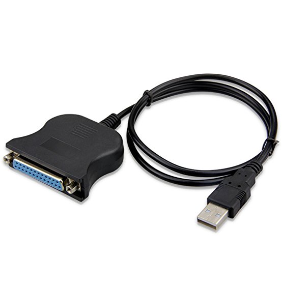KINGMAS USB to DB25 IEEE-1284 Parallel Printer Adapter Cable