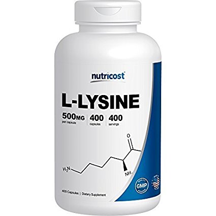 Nutricost L-Lysine 500mg; 400 Capsules