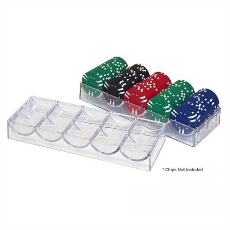 Trademark Poker Clear Acrylic Poker Chip Trays (Pack of 10)