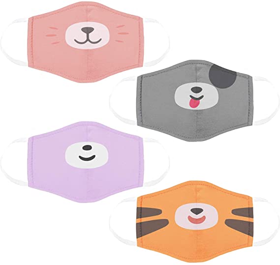 Cubcoats Kids Face Mask Bundle, Comfortable Protective Masks, Reusable and Washable, 4 Pack