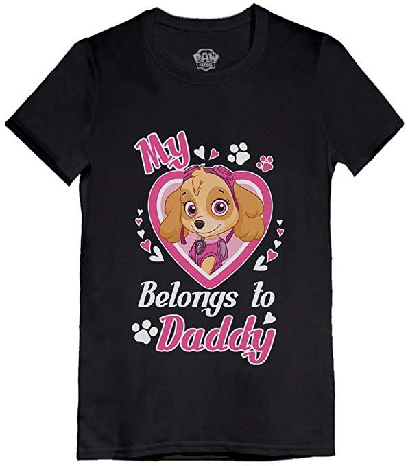 Paw Patrol Skye My Heart Belongs to Daddy Toddler/Kids Girls' Fitted T-Shirt