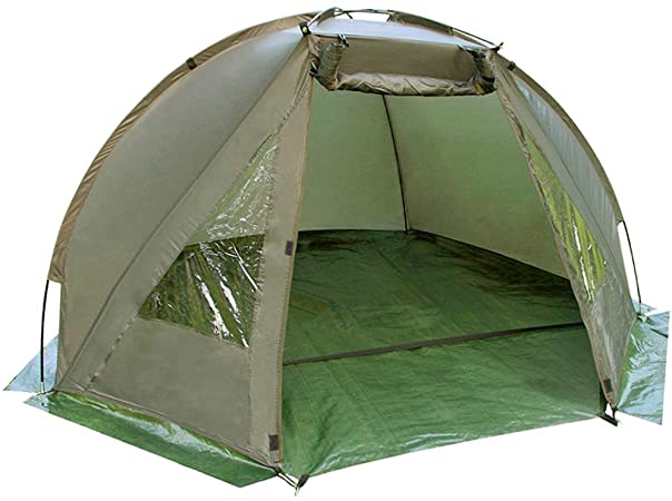Carp Fishing Bivvy Tent Shelter | 1-2 Man Quick Erect Lightweight Waterproof Day Shelter | Includes Groundsheet & Carry Bag | Pukkr