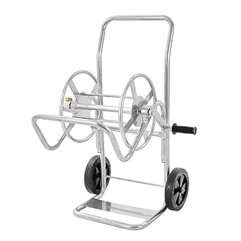 VEVOR Hose Reel Cart, Hold Up to 200 ft of 5/8’’ Hose (Hose Not Included), Garden Water Hose Carts Mobile Tools with Wheels, Heavy Duty Powder-Coated Steel Outdoor Planting for Garden, Yard, Lawn