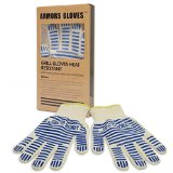 Armors Gloves set of 2 - Top Quality Grill and Oven Gloves -Kvlar Gloves Heat Resistant Grill Gloves - BBQ and Kitchen Heat Resistant Glove Perfect for Oven Grill and Barbecue Hot Objects Bonfire and Fireworks 2 Gloves Included