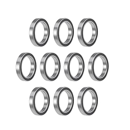 uxcell 6806-2RS Deep Groove Ball Bearings 30mm Inner Dia 42mm OD 7mm Bore Double Sealed Chrome Steel Z2 10pcs