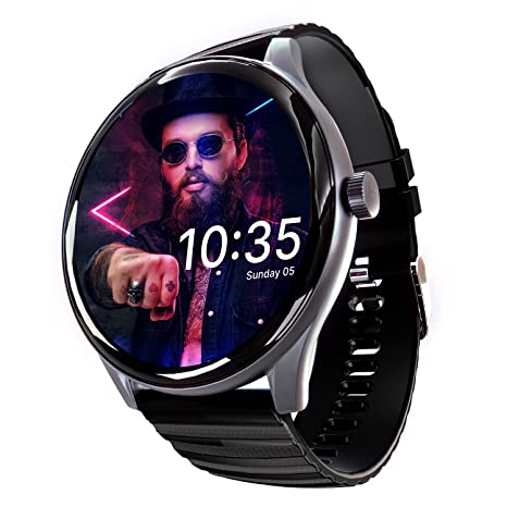 CrossBeats Newly Launched Orbit STYL 1.4" HD Round Fashion Bluetooth Calling Smart Watch 2023, 100 Sports Modes Heart Rate SPO2 Sleep Smartwatch iPhone/Android,Fitness Tracker Men/Women - Black